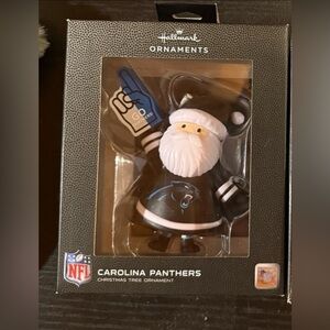 NFL Carolina Panthers Black and Blue Santa Ornament